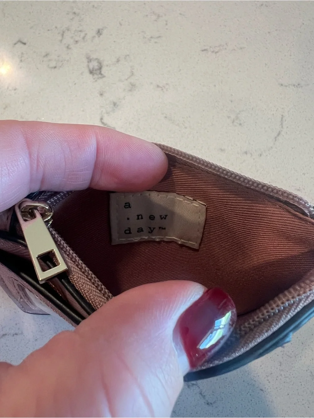 A New Day Slim Card Holder with ID Window - Dusty Rose